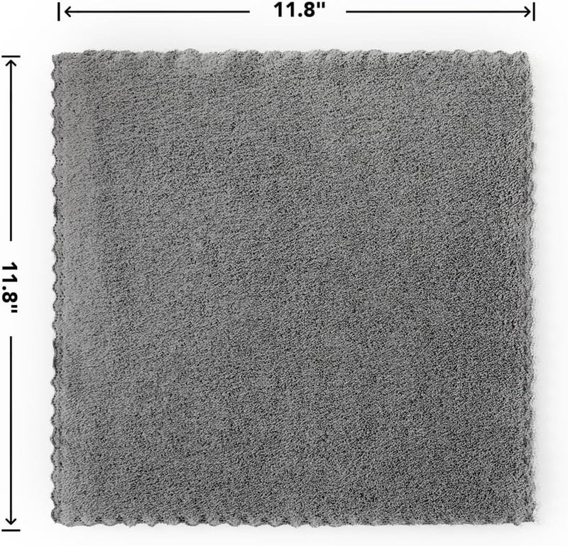 Neessno 12 Pack Cleaning Cloth,Ultra Soft Absorbent Quick Drying Microfiber Cleaning rags,No scratches,Reusable,Washable,Lint Free Cleaning Towels for Kitchen,Window,Glass,car,11.8"×11.8",(Multicolor) - Image 5
